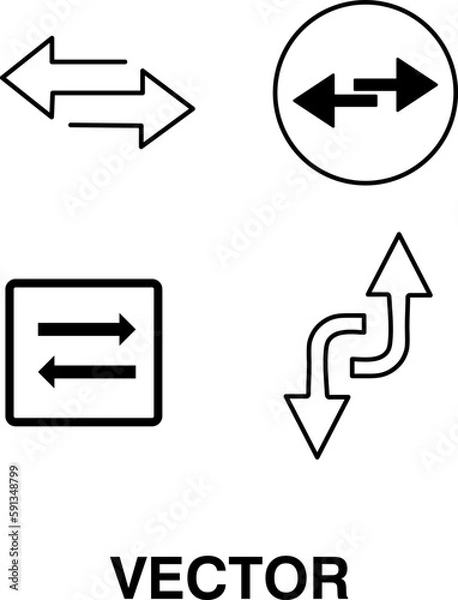 Fototapeta Transfer Icon set vector illustration on white background 