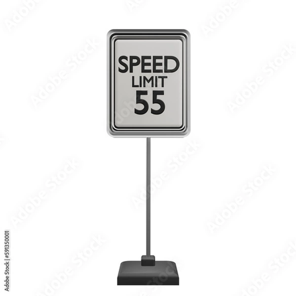 Obraz Speed limit 55 roadsign