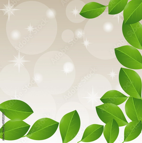 Fototapeta background with green leaves for a design