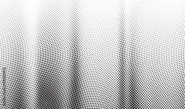 Obraz Halftone vector background. Monochrome halftone pattern. Abstract geometric dots background. Pop Art comic gradient black white texture. Design for presentation banner, poster, flyer, business card.