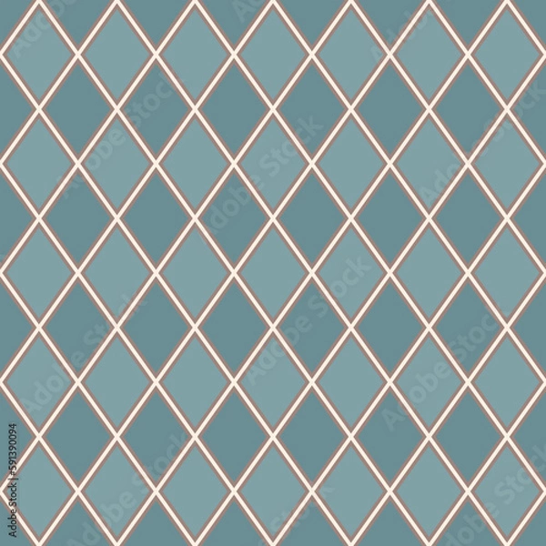 Fototapeta Japanese Diamond Net Vector Seamless Pattern
