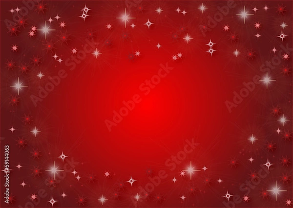 Obraz weihnachtlicher Hintergrund mit leuchtenden Sternen