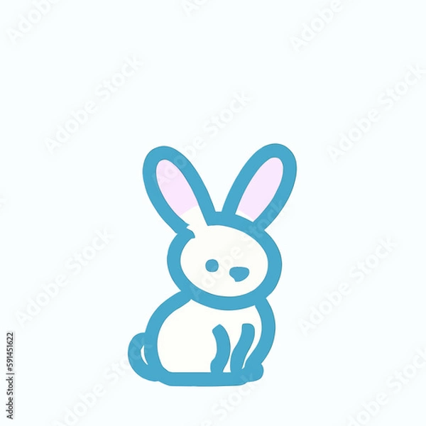 Fototapeta easter bunny with a background
