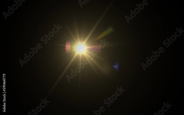 Fototapeta lights optical lens lens flares shiny