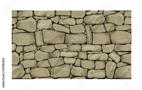 Obraz Seamless realistic texture of old big stone