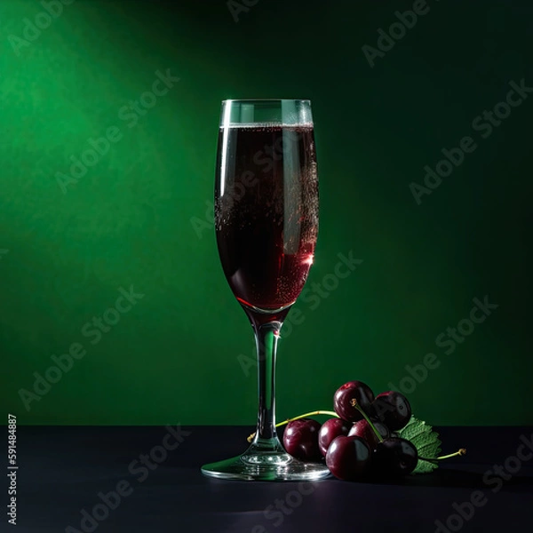 Obraz red wine and grapes