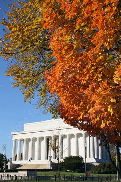 Obraz Lincoln memorial Washington DC in autumn