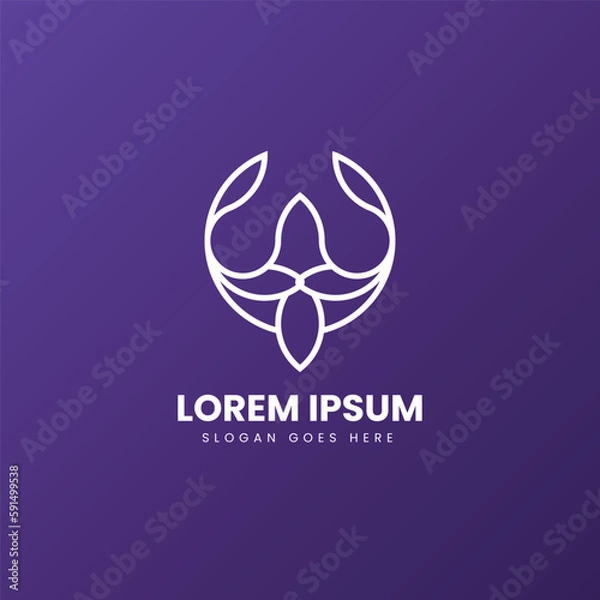 Fototapeta Freedom Bird minimal logo design vector