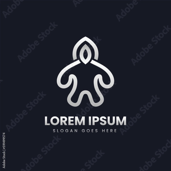 Obraz Human minimal modern logo design vector