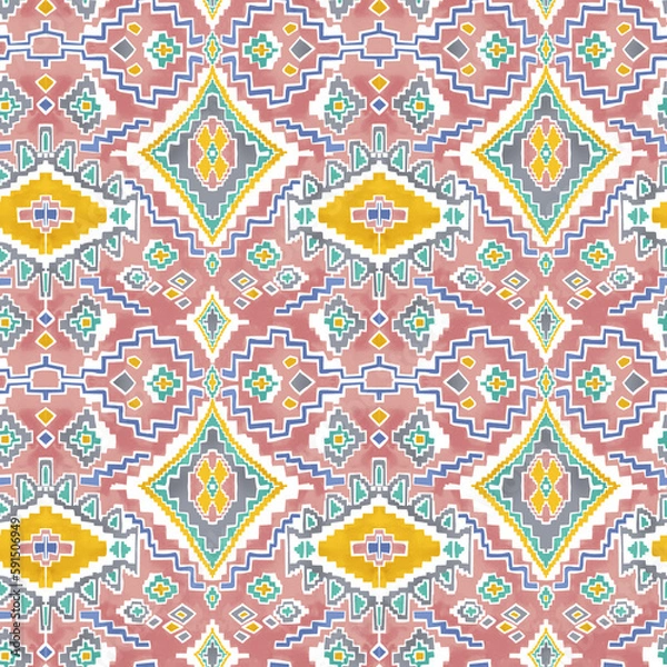 Obraz Textile and digital seamless pattern design 
