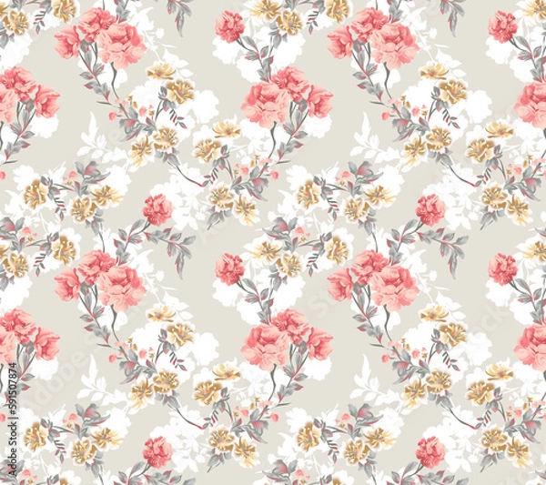 Obraz Textile and digital seamless pattern design 