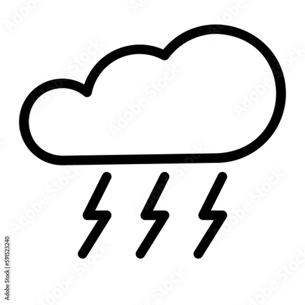Obraz storm line icon
