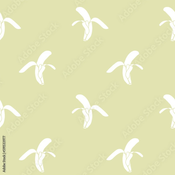 Fototapeta Vector abstract tropic bananas repeating pattern background.