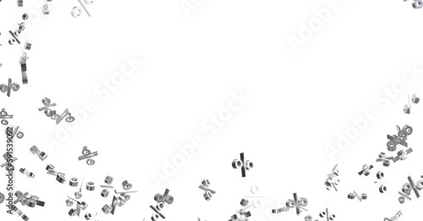 Fototapeta Sales icons floating in the air 3D rendering
