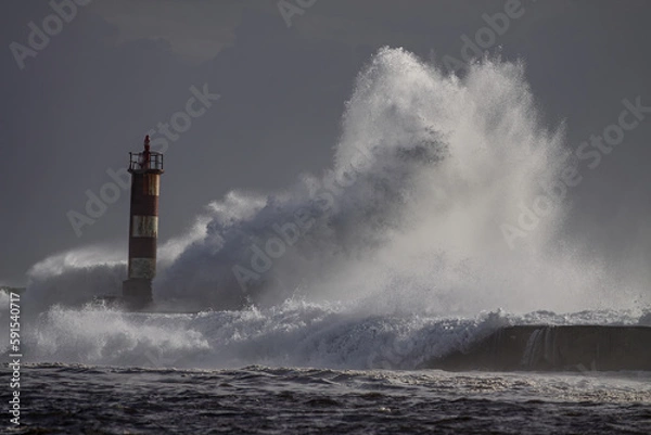 Fototapeta Huge sea wave splash