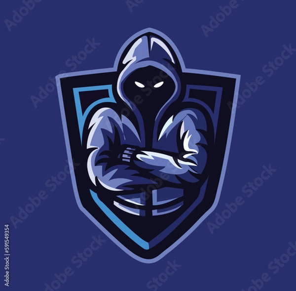 Obraz Hacker Head Logo Vector Template Illustration Design. Mascot Hacker  Logo design 