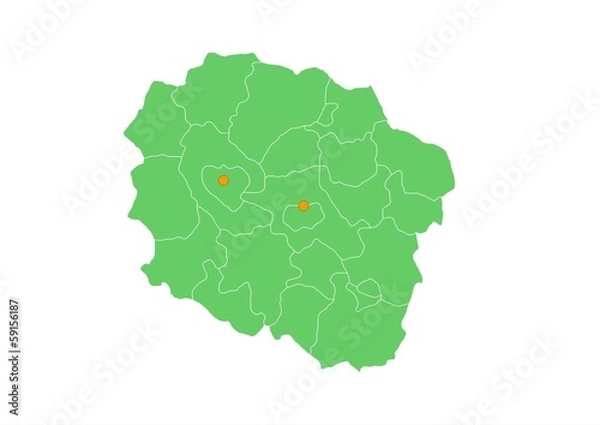 Obraz Administracyjna mapa województwa