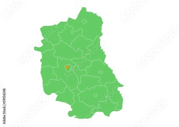 Obraz Administracyjna mapa województwa 