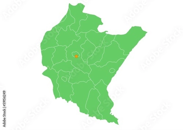 Obraz Administracyjna mapa województwa 