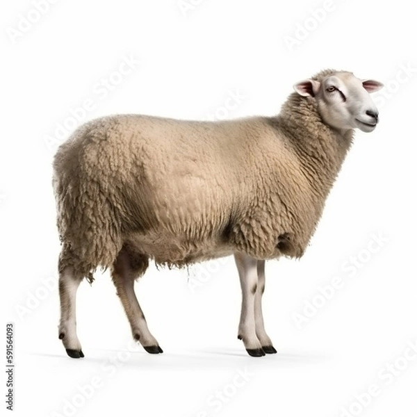 Obraz sheep isolated on white background
