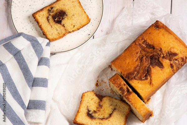 Fototapeta Sweet bread for breakfast and snacks