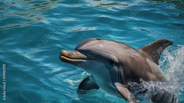 Obraz Dolphin in the water, Generative AI