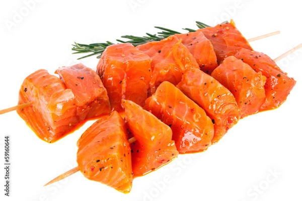 Obraz salmon kebab