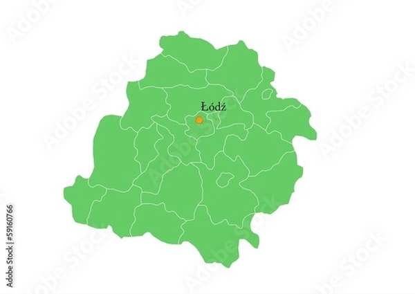 Obraz Administracyjna mapa województwa 