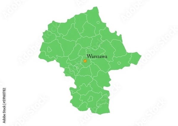 Obraz Administracyjna mapa województwa 