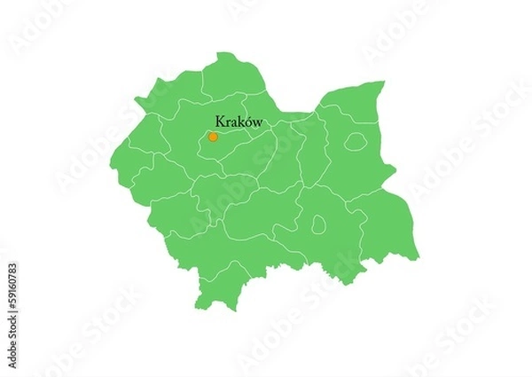 Obraz Administracyjna mapa województwa