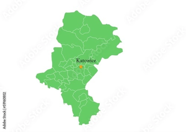 Obraz Administracyjna mapa województwa