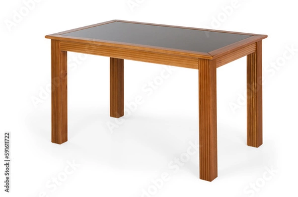 Fototapeta wooden table isolated on white background .dinning table .