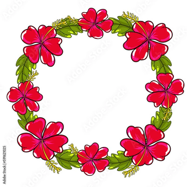 Obraz frame with flowers