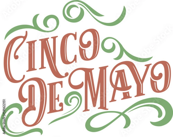 Fototapeta Cinco De Mayo Holiday Text Banner