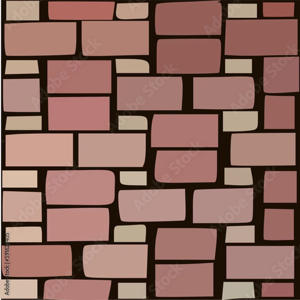 Obraz Simple old brick Pattern absurd vector template