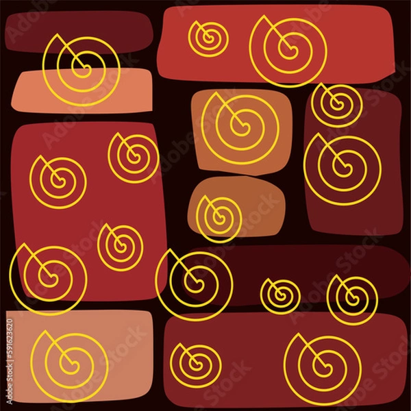 Obraz Absurd brick Pattern with unique symbol vector template