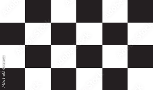 Obraz Chess board background design. Elegant flat chess board for poster, placard, cover template and wallpaper. Surface for flyer, banner and wall decoration. Chess board background, vector illustration
