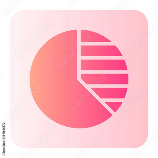 Obraz pie chart gradient icon