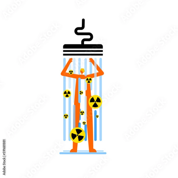 Obraz Cartoon characters designed for radioactive decontamination.
