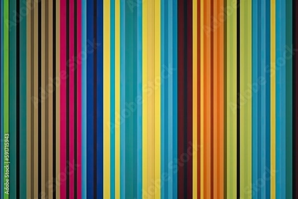 Obraz vibrant and colorful striped background. Generative AI