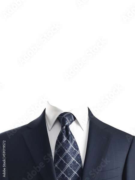 Fototapeta ID picture, identification picture Passport photo suit mockup Generative AI