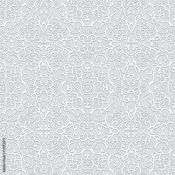 Fototapeta Abstract grey seamless pattern