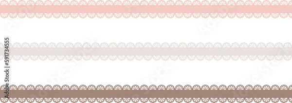 Obraz Tri-colored maiden lace ribbon and cord set