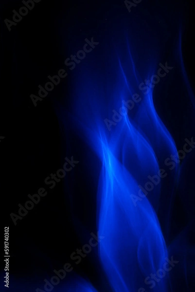 Obraz 暗闇に青く光る光のイメージ