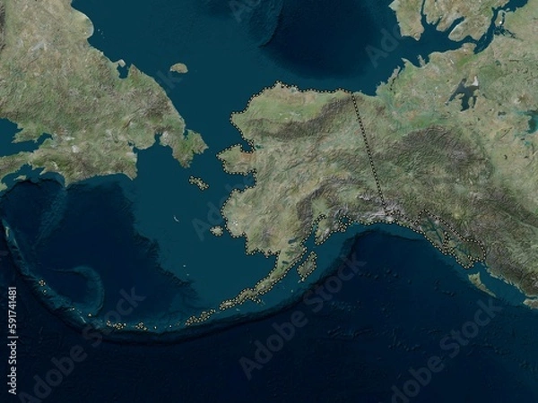 Obraz Alaska, United States of America. High-res satellite. No legend