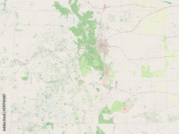 Obraz Colorado, United States of America. OSM. No legend