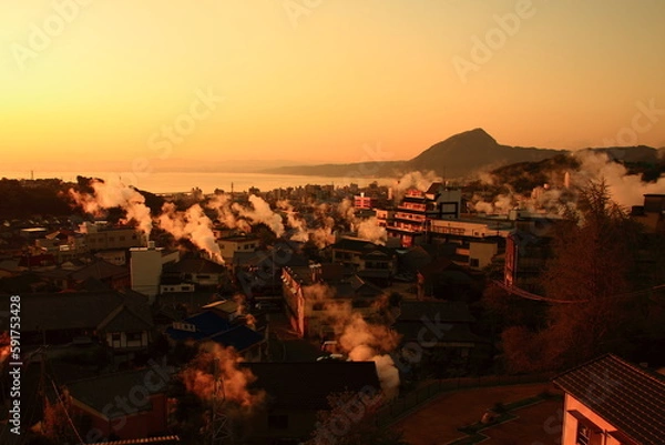 Obraz 別府温泉の夜景