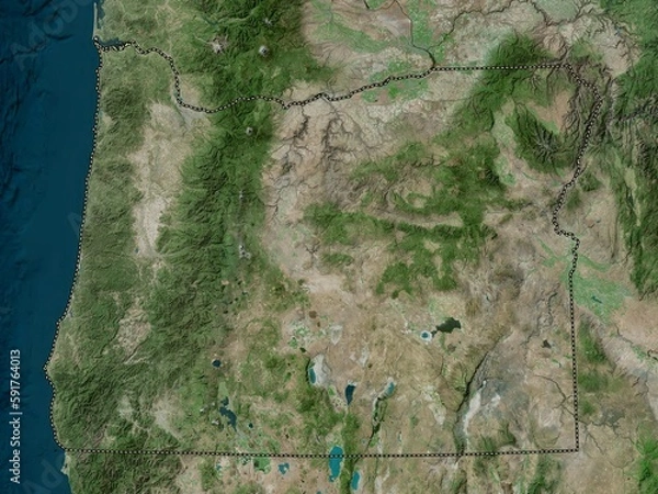 Obraz Oregon, United States of America. High-res satellite. No legend