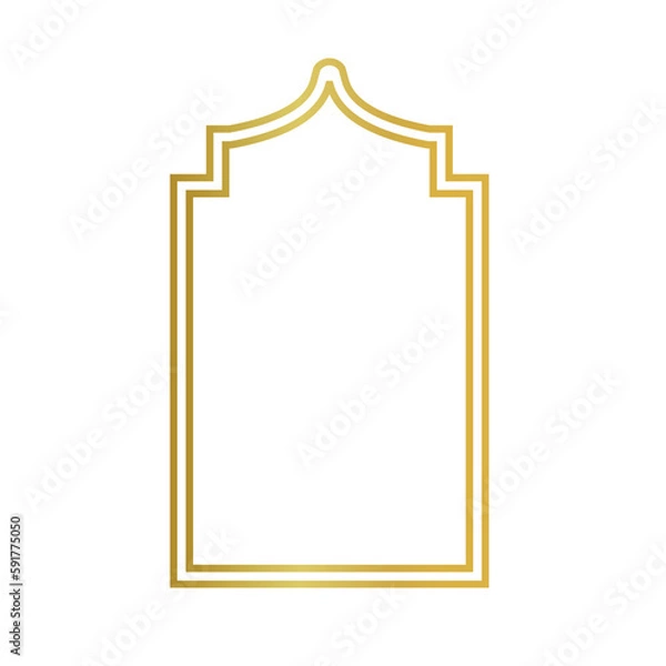 Fototapeta golden islamic frame background vector design