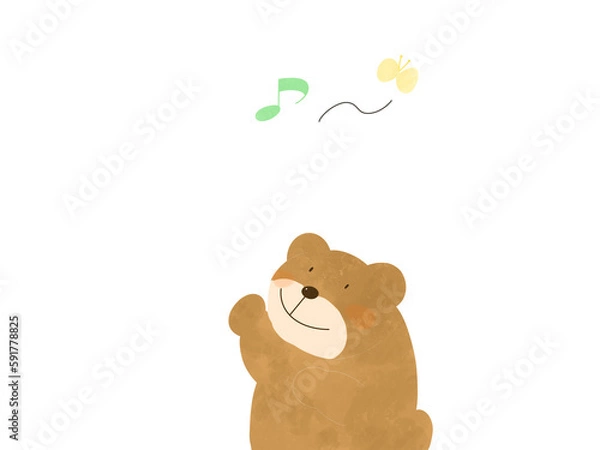 Obraz ご機嫌なクマのイラスト